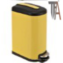 Rectangle de couleur jaune Soft-Close Trash Can - Ss Baskets